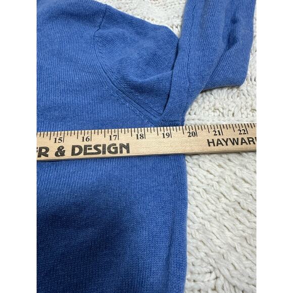 Lord & Taylor Blue Cashmere Cardigan Sweater Women’s M Button Front - Picture 2 of 7